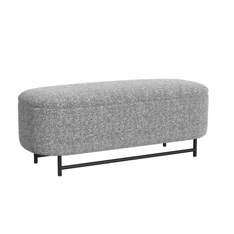 Panca contenitore HomePop Ellipse con gambe in metallo