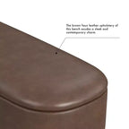 Panca contenitore HomePop Ellipse con gambe in metallo
