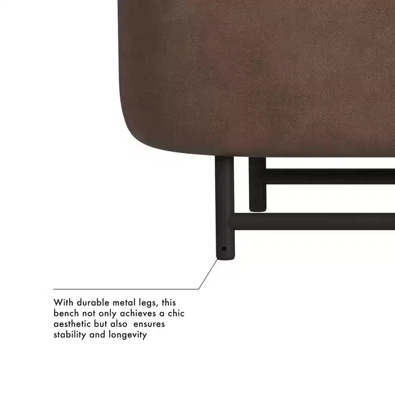 Panca contenitore HomePop Ellipse con gambe in metallo