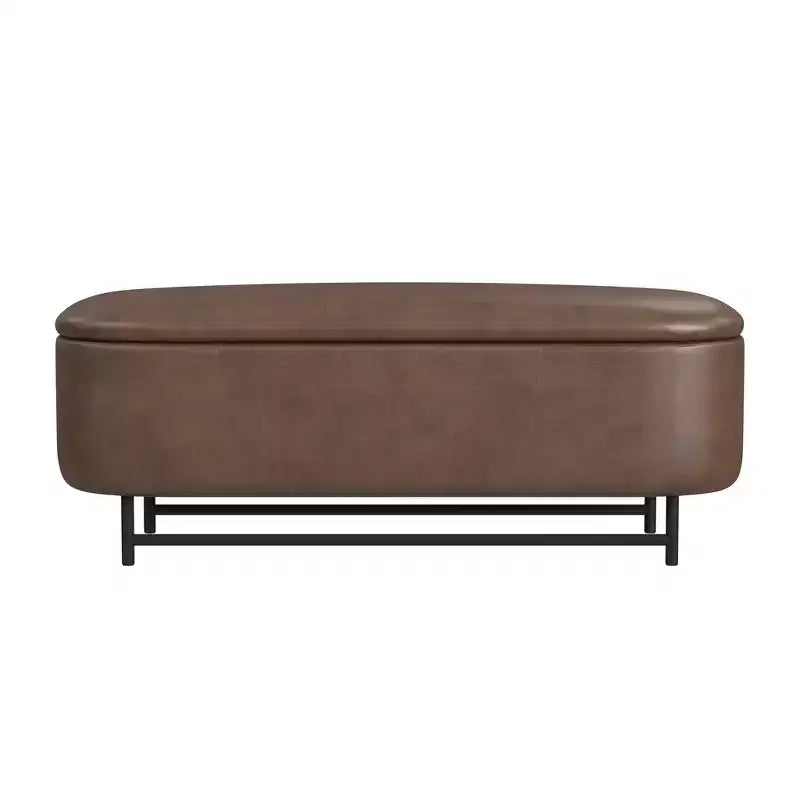Panca contenitore HomePop Ellipse con gambe in metallo