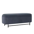 Panca contenitore HomePop Ellipse con gambe in metallo