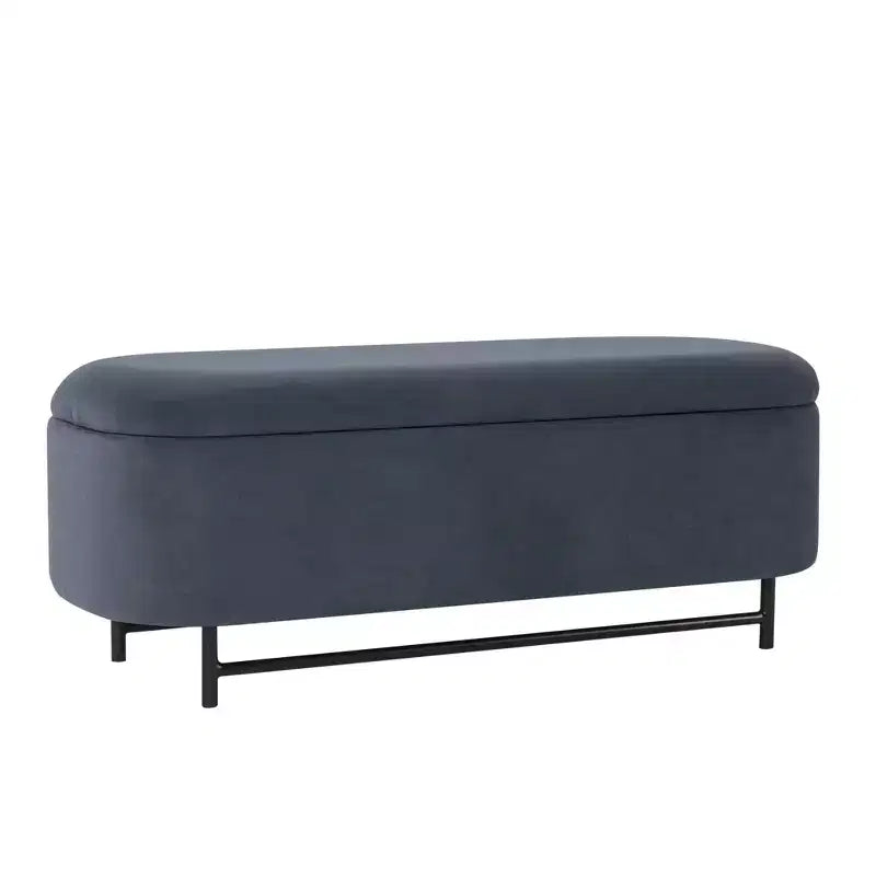 Panca contenitore HomePop Ellipse con gambe in metallo