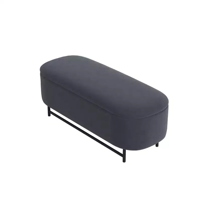 Panca contenitore HomePop Ellipse con gambe in metallo