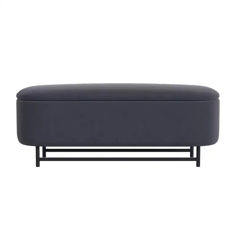 Panca contenitore HomePop Ellipse con gambe in metallo