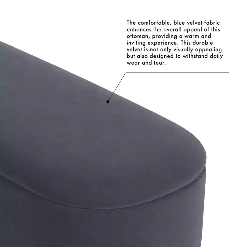 Panca contenitore HomePop Ellipse con gambe in metallo
