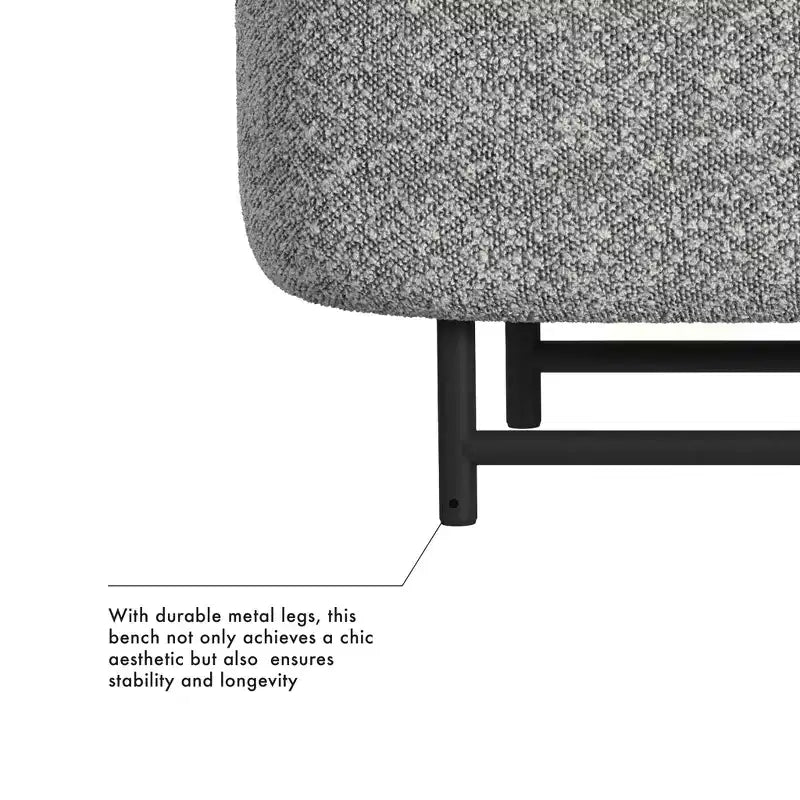 Panca contenitore HomePop Ellipse con gambe in metallo
