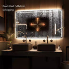 Specchio da trucco rettangolare a LED WallBeyond trasparente