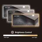 Specchio da trucco rettangolare a LED WallBeyond trasparente