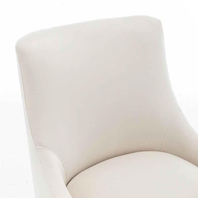 Sedia da Pranzo Senza Braccioli con Rivestimento in Velluto e Gambe in Metallo Dorato – Beige / Verde / Nero / Blu Scuro / Grigio