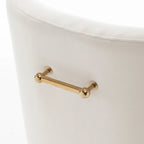 Sedia da Pranzo Senza Braccioli con Rivestimento in Velluto e Gambe in Metallo Dorato – Beige / Verde / Nero / Blu Scuro / Grigio
