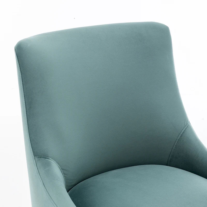 Sedia da Pranzo Senza Braccioli con Rivestimento in Velluto e Gambe in Metallo Dorato – Beige / Verde / Nero / Blu Scuro / Grigio