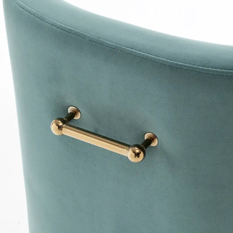 Sedia da Pranzo Senza Braccioli con Rivestimento in Velluto e Gambe in Metallo Dorato – Beige / Verde / Nero / Blu Scuro / Grigio