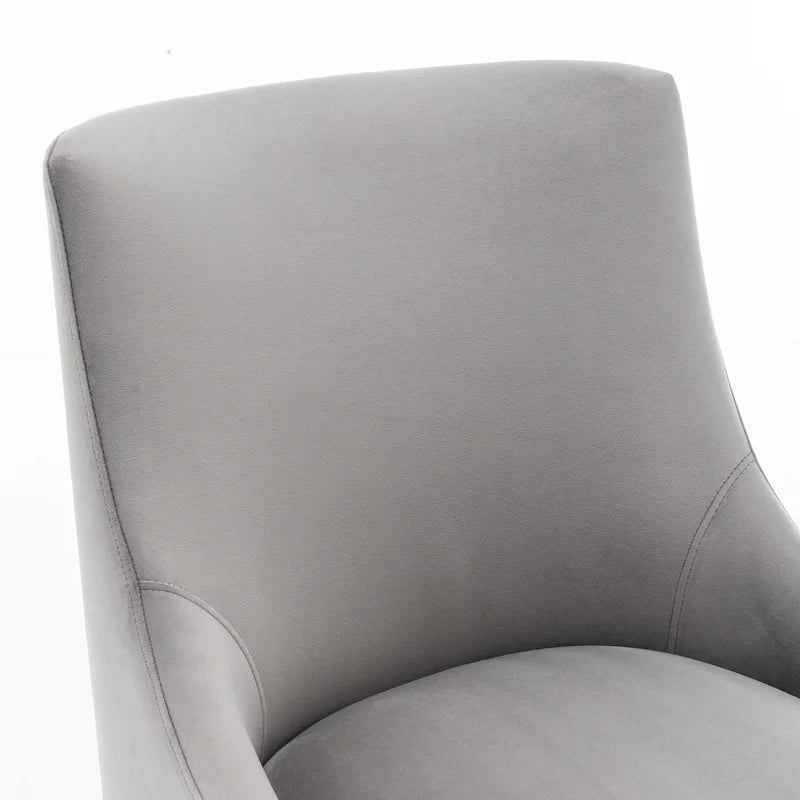 Sedia da Pranzo Senza Braccioli con Rivestimento in Velluto e Gambe in Metallo Dorato – Beige / Verde / Nero / Blu Scuro / Grigio