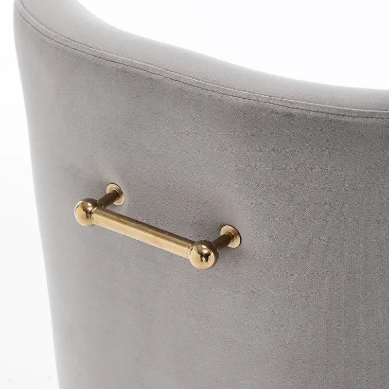 Sedia da Pranzo Senza Braccioli con Rivestimento in Velluto e Gambe in Metallo Dorato – Beige / Verde / Nero / Blu Scuro / Grigio