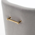 Sedia da Pranzo Senza Braccioli con Rivestimento in Velluto e Gambe in Metallo Dorato – Beige / Verde / Nero / Blu Scuro / Grigio