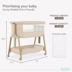 Evolur Lullaby Culla Portatile con Ruote