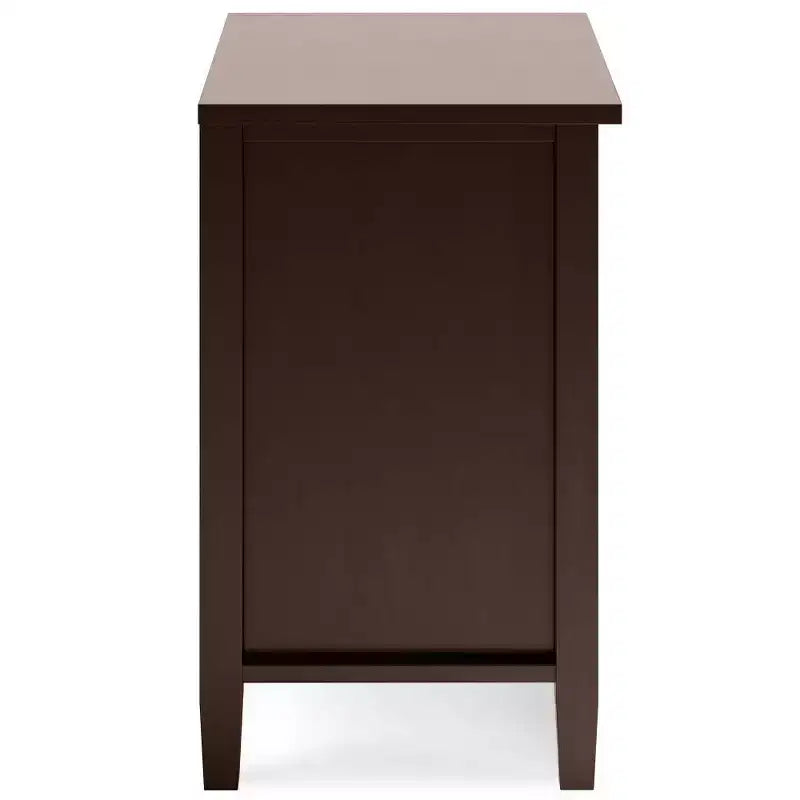 Comodino Norfolk - WyndenHall: Legno massello, 2 cassetti, vano a giorno