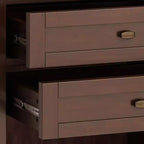 Comodino Norfolk - WyndenHall: Legno massello, 2 cassetti, vano a giorno