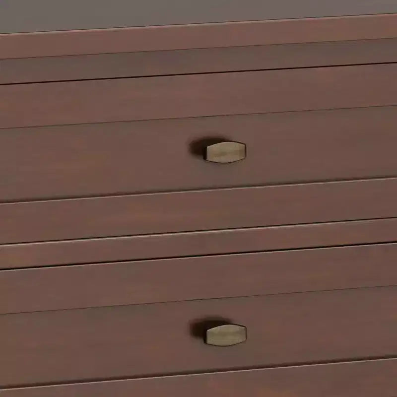 Comodino Norfolk - WyndenHall: Legno massello, 2 cassetti, vano a giorno