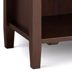 Comodino Norfolk - WyndenHall: Legno massello, 2 cassetti, vano a giorno