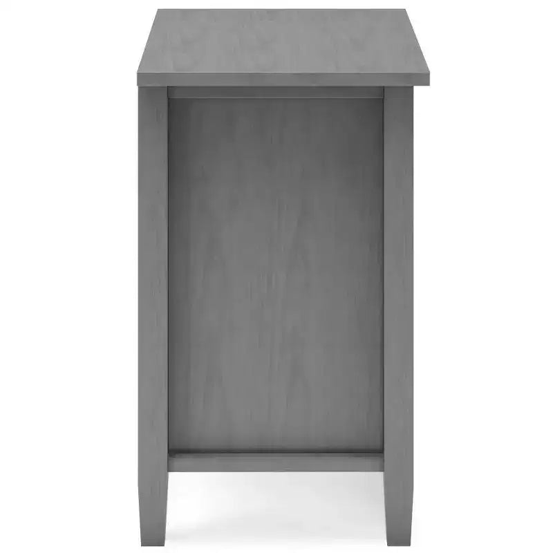 Comodino Norfolk - WyndenHall: Legno massello, 2 cassetti, vano a giorno