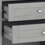 Comodino Norfolk - WyndenHall: Legno massello, 2 cassetti, vano a giorno