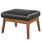 Buylateral Bianca Mid Century Modern Faux Leather Ottoman