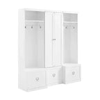 Harper 3 Piece Entryway Set with Pantry Closet and 2 Hall Trees - Crosley