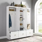 Set Harper 3 pezzi per ingresso con armadio dispensa e 2 appendiabiti a colonna - Crosley