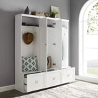 Set Harper 3 pezzi per ingresso con armadio dispensa e 2 appendiabiti a colonna - Crosley