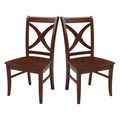 International Concepts Set of 2 Vineyard Curved X Back Chair