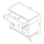 Cassettiera verticale classica a 3 cassetti in legno - Hearth & Hand with Magnolia
