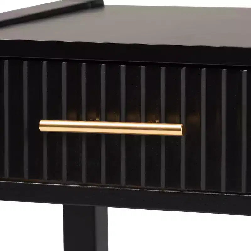Comodino Baxton Studio Primrose in legno scanalato a 6 cassetti