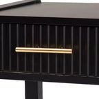 Comodino Baxton Studio Primrose in legno scanalato a 6 cassetti