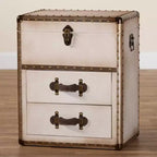 Mobiletto contenitore a 2 cassetti Baxton Studio Agatha Canvas