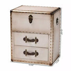 Mobiletto contenitore a 2 cassetti Baxton Studio Agatha Canvas
