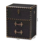 Mobiletto contenitore a 2 cassetti Baxton Studio Agatha Canvas