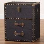 Mobiletto contenitore a 2 cassetti Baxton Studio Agatha Canvas