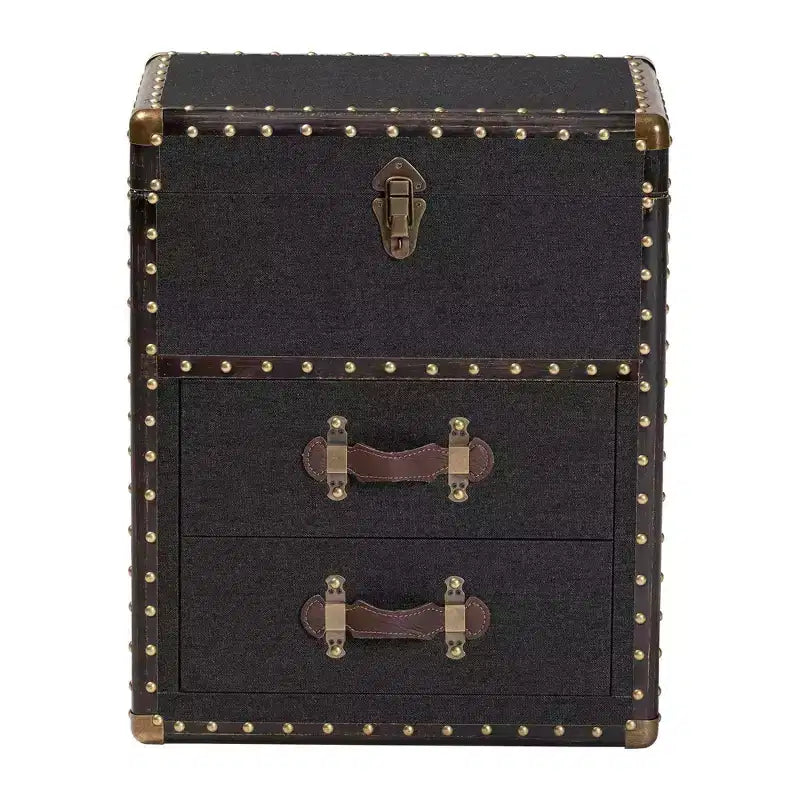 Mobiletto contenitore a 2 cassetti Baxton Studio Agatha Canvas