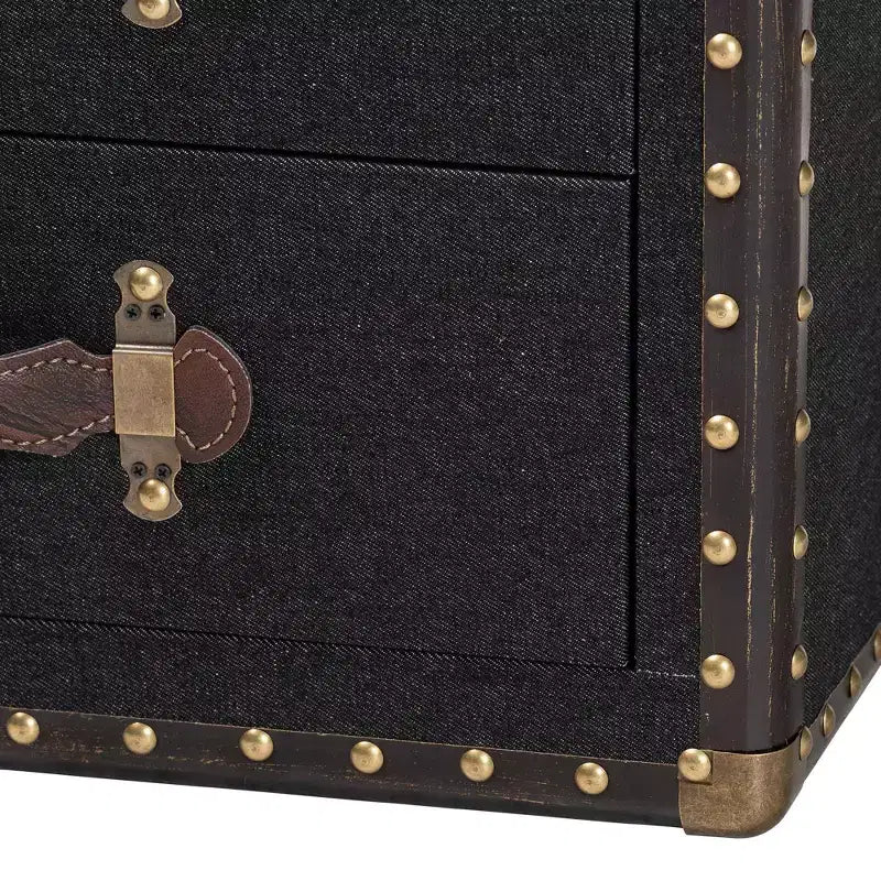 Mobiletto contenitore a 2 cassetti Baxton Studio Agatha Canvas