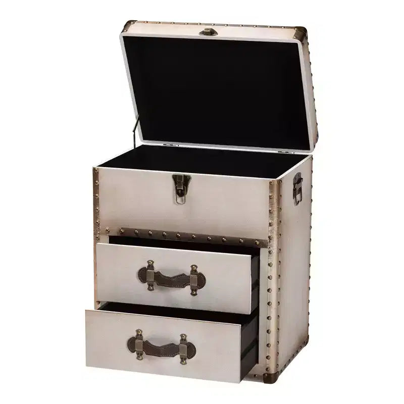 Mobiletto contenitore a 2 cassetti Baxton Studio Agatha Canvas