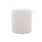 Set di pouf a incastro con vassoio LumiSource in tessuto/legno naturale