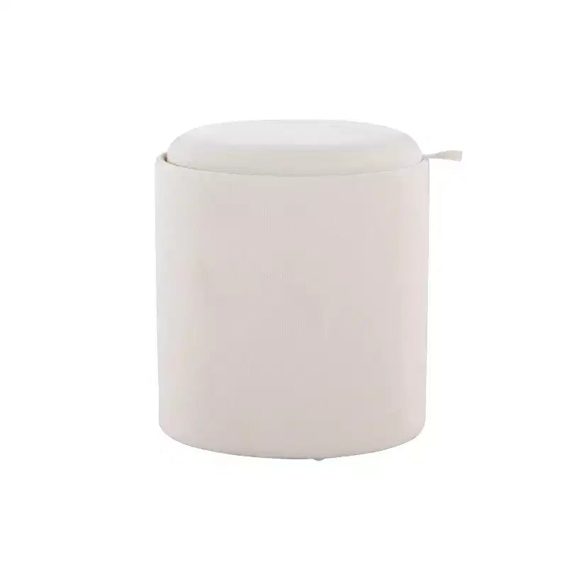 Set di pouf a incastro con vassoio LumiSource in tessuto/legno naturale