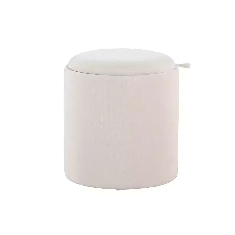 Set di pouf a incastro con vassoio LumiSource in tessuto/legno naturale