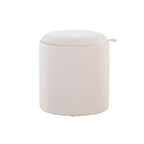 Set di pouf a incastro con vassoio LumiSource in tessuto/legno naturale