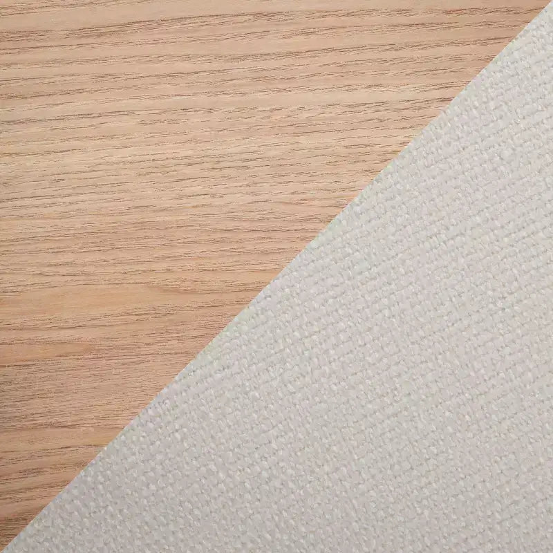 Set di pouf a incastro con vassoio LumiSource in tessuto/legno naturale