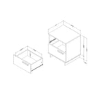 Comodino Cavalleri South Shore con 2 cassetti