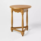 Scalloped Accent Table Light Oak (FA/KD) - Threshold designed with Studio McGee