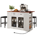 Tavolino da Caffè Cilindrico Rustico in Legno Impiallacciato – Naturale / Bianco / Rosso Chiaro e Naturale